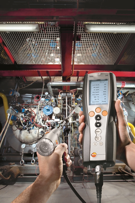 The testo 340 is ideal for regular industrial boiler maintenance.