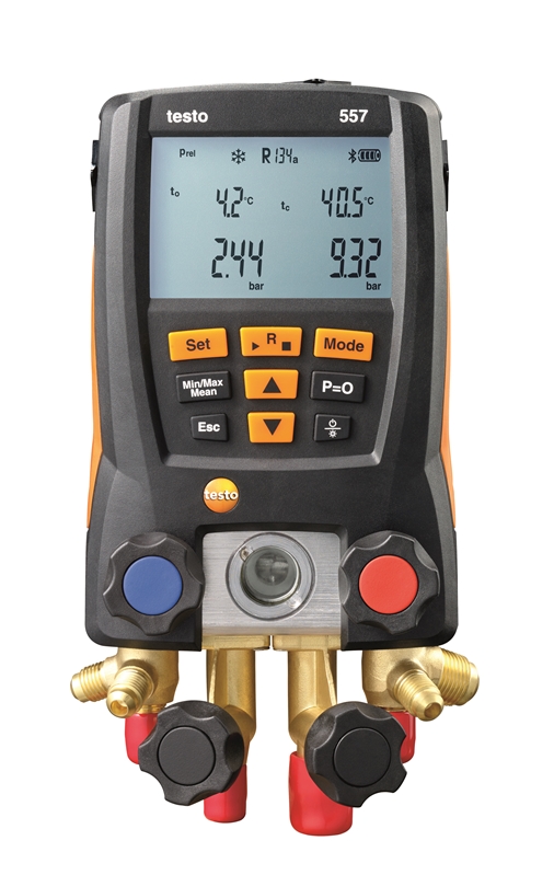 Testo's 557 refrigeration gauge does the job of multiple HVAC/R testing instruments in one. 