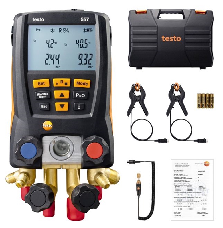 The testo 557 digital manifold kit offers comprehensive and easy data measurement. 