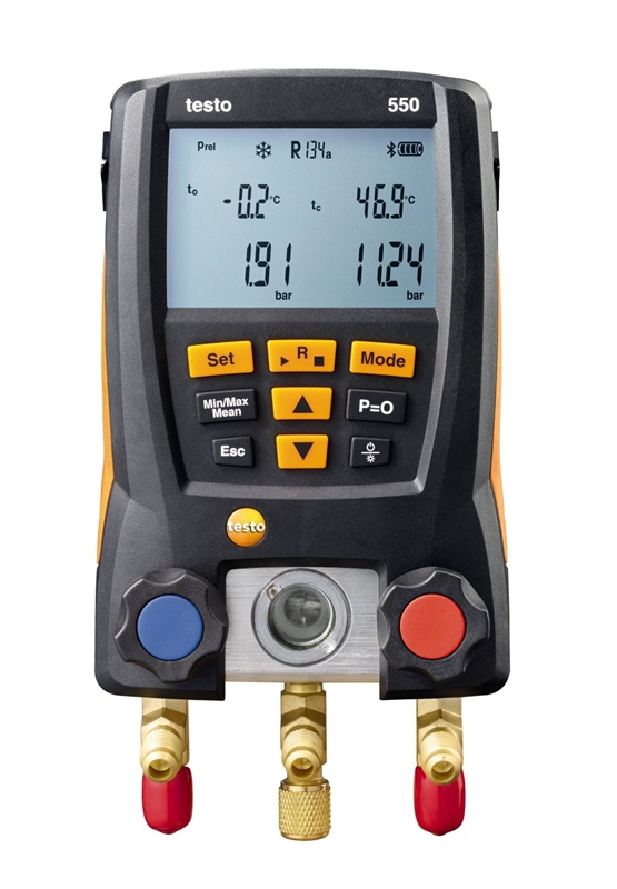 Testo's 550 gauge is a key instrument in refrigeration technician's set.