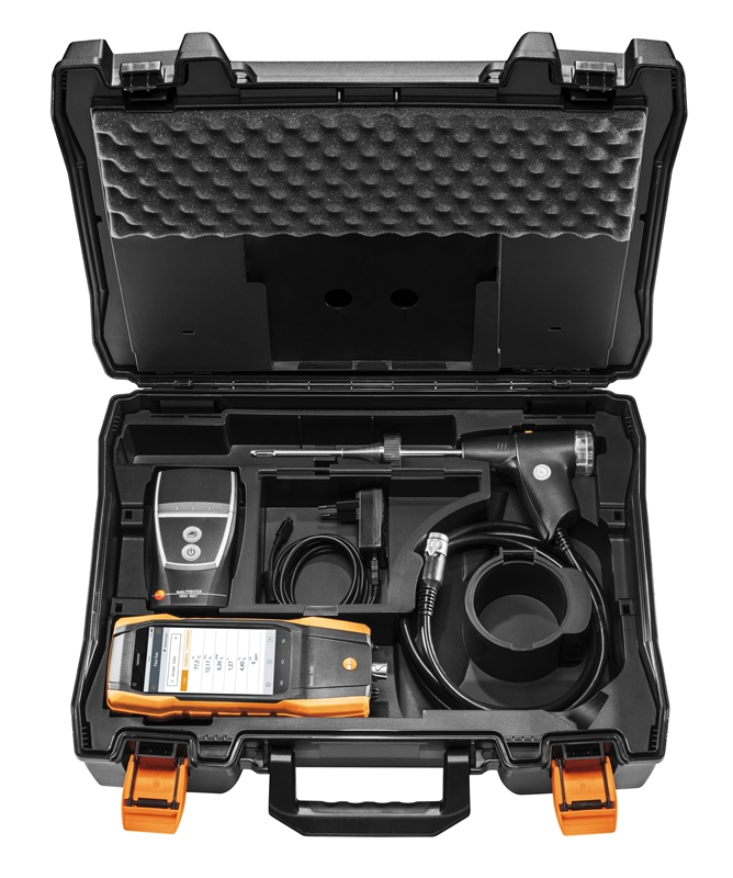 The full testo 300 kit is everything a  heating system technician needs to accurately measure and record key data.