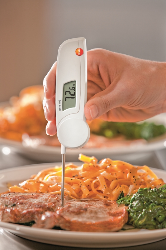 The testo 103 makes it easy for chefs to test core temperature to avoid foodborne illnesses.